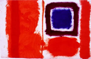 Patrick Heron, Blue Square Inside Violet Square (Scarlet): July 1961